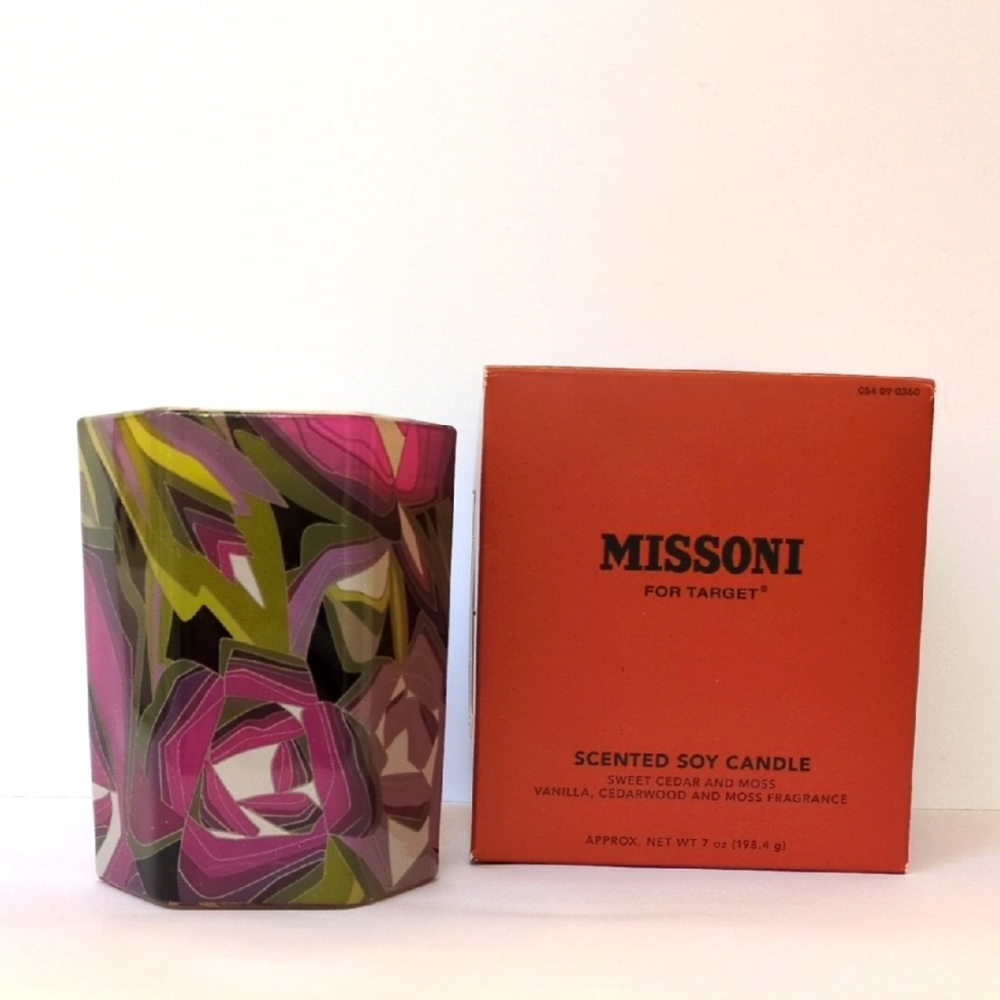 NIB Missoni for Target Scented Soy Candle - Vanilla, Cedarwood & Moss - 7oz
